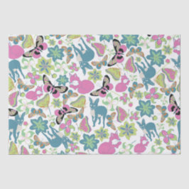 Papel De Seda Bebé Fox y bolso de regalo de flores