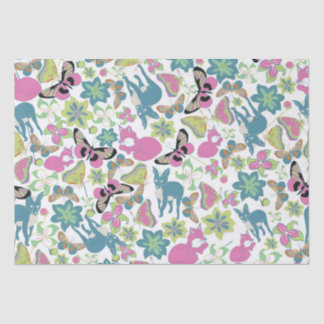 Papel De Seda Bebé Fox y bolso de regalo de flores