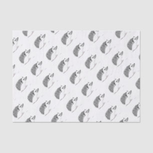 Papel De Seda Bebé hedgehog animal acuarela Niños patrón negro