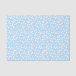 Papel De Seda Bebé lindo azul y confetti blanco / Polkadots