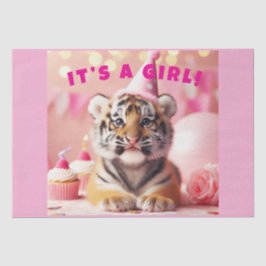 Papel De Seda Bebé lindo revelar Chica bebé tigre rosa