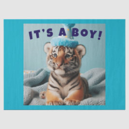 Papel De Seda Bebé lindo revelar niño tigre azul bebé