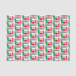 Papel De Seda bebé primer dinosaurio cumpleaños