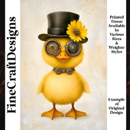 Papel De Seda Bebé Steampunk Duckling Bow Goggles L1 Decoupage