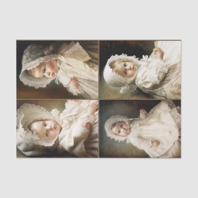 Papel De Seda Bebés de época (Anverso)