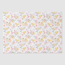 Papel De Seda Bebés de Pascua Chicas Floral de primavera