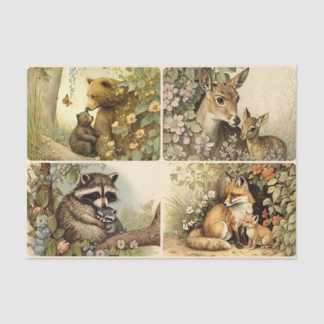 Papel De Seda Bebés de primavera (Anverso)