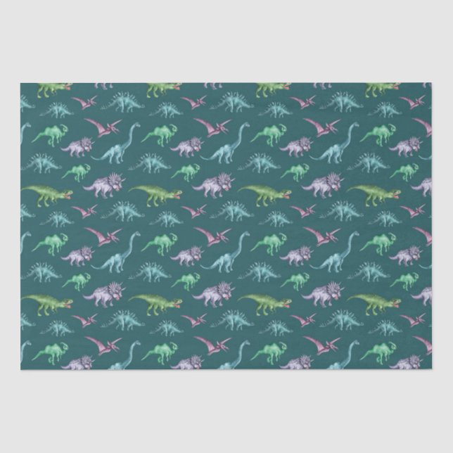Papel De Seda Bebés Dinosaurios  (Anverso)