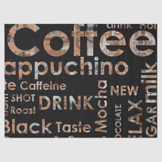 Papel De Seda Bebida hermosa de la cocina de Cappucino del café (Anverso)