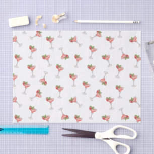 Papel De Seda Bebidas Cóctel de Fresa Rojos Despedida de Soltera