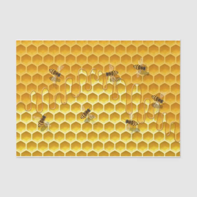 Papel De Seda Bebidas de miel y abejas voladoras (Anverso)