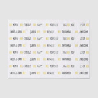 Papel De Seda Bee Happy Bee Kind Tissue Paper