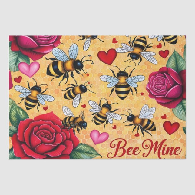 Papel De Seda Bee Mine Golden Honey Love (Anverso)