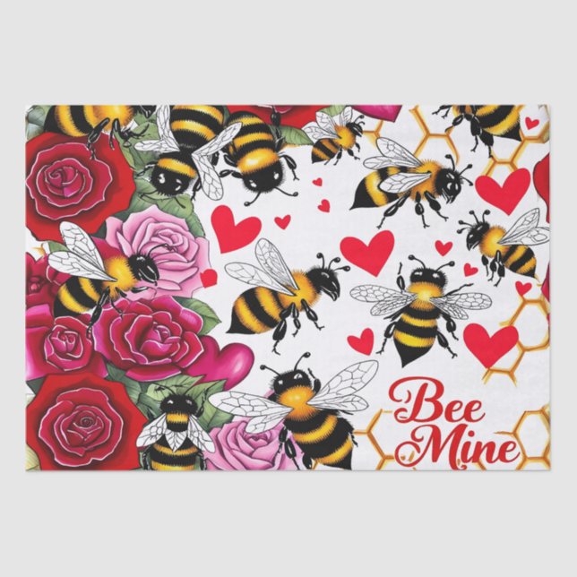 Papel De Seda Bee Mine Sweet Honeycomb Blooms (Anverso)