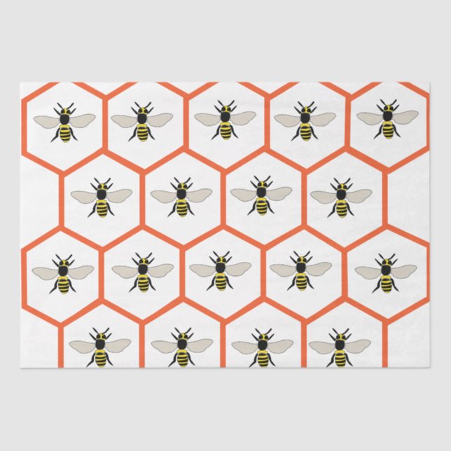 Papel De Seda Beekeeper de Honey Bee Honeycomb (Anverso)