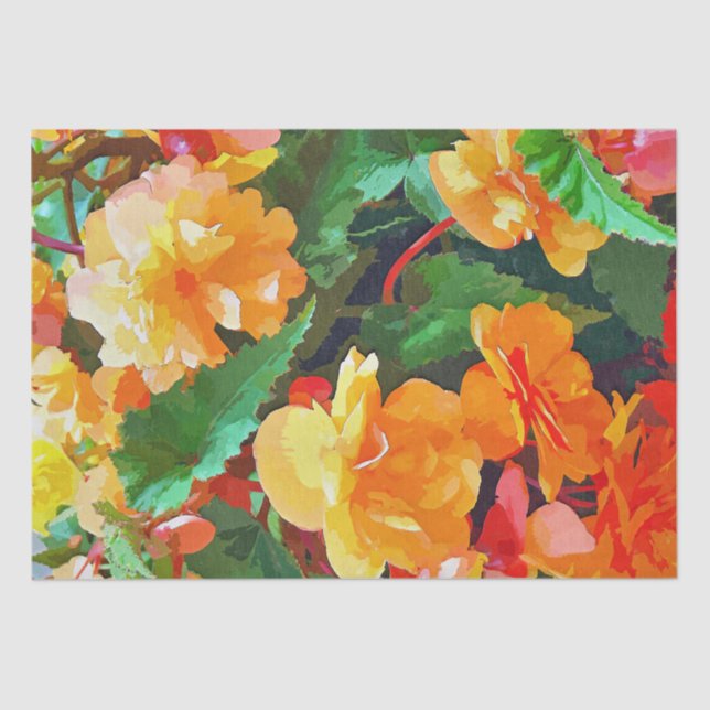 PAPEL DE SEDA BEGONIA FLOWERS (Anverso)