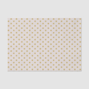 Papel De Seda Beige con los lunares del oro