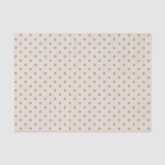 Papel De Seda Beige con los lunares del oro (Anverso)