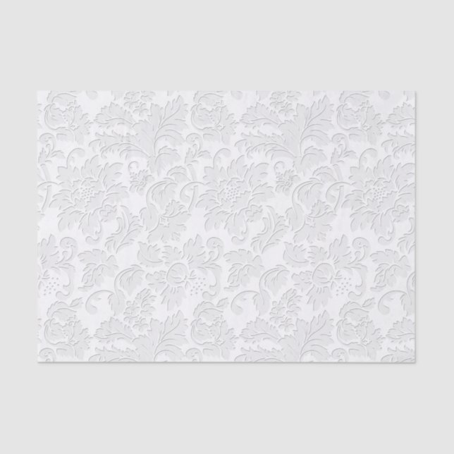 Papel De Seda Beige Floral Damask (Anverso)