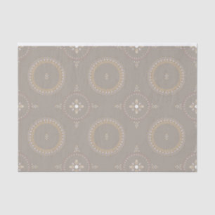 Papel De Seda Beige Latte Elegant Ornamental Floral