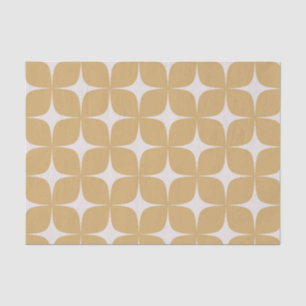 Papel De Seda Beige Mid Century Moderno Elegante Boho Geométrico