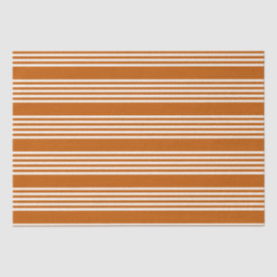 Papel De Seda Beige y naranja quemado patrón de cinco rayas