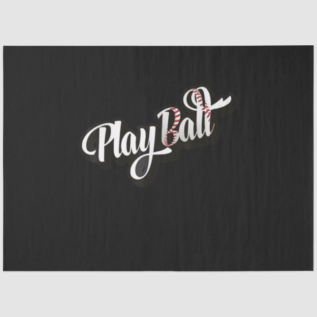 Papel De Seda Béisbol De Playball Y Softbol (Anverso)