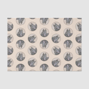 Papel De Seda Belga Tervuren Shepherd Fawn Pintura de perro
