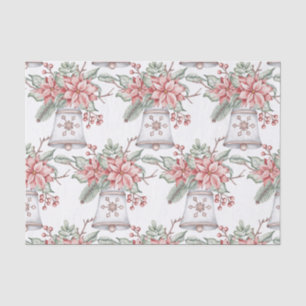 Papel De Seda Bell de Navidades de acuarela