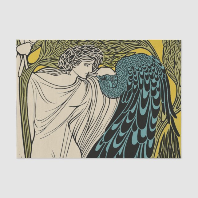 Papel De Seda Bella Artes Pájaro Nuevo (Anverso)