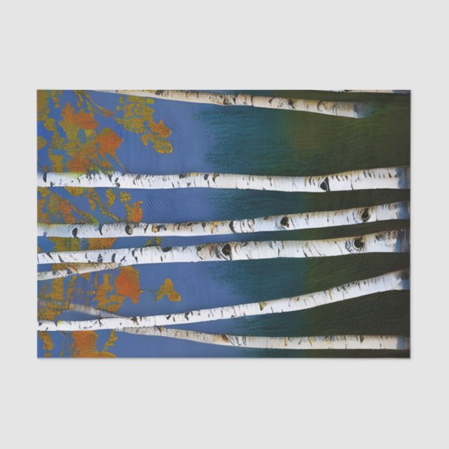 Papel De Seda Bella Birch de Otoño (Anverso)