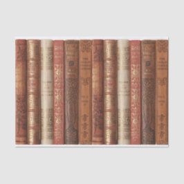 Papel De Seda Bellas espinas de libros (beige)