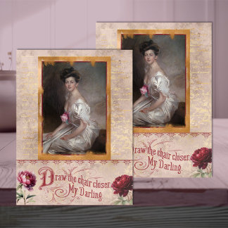 Papel De Seda Belle Époque Woman in Soft Blush Pink Decoupage