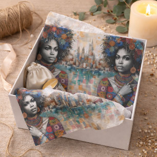 Papel De Seda Belleza afroamericana