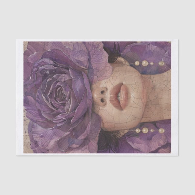 Papel De Seda Belleza de las flores moradas3 (Anverso)