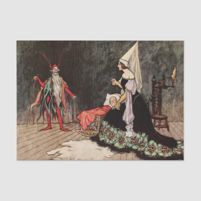 Papel De Seda Belleza durmiente de cuento de hadas (Anverso)