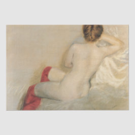 Papel De Seda Belleza femenina sensual con medias rojas