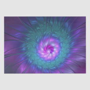 Papel De Seda Belleza floral abstracta arte fractal colorido Flo