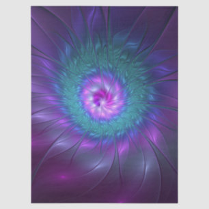 Papel De Seda Belleza floral abstracta arte fractal colorido Flo