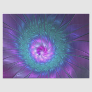 Papel De Seda Belleza floral abstracta arte fractal colorido Flo