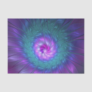 Papel De Seda Belleza floral abstracta arte fractal colorido Flo