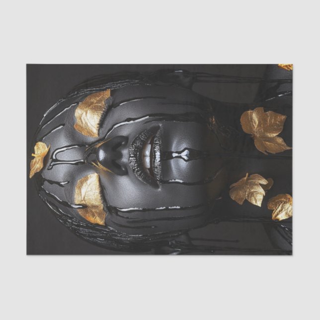 Papel De Seda Belleza negra y dorada3 (Anverso)