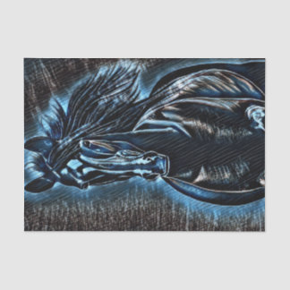 Papel De Seda Belleza Occidental Wild Mustang Blue Tones
