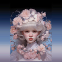 Belleza platino - Retrato y flores de una mujer