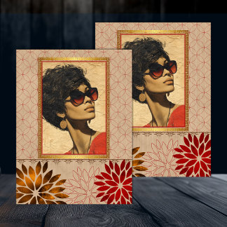 Papel De Seda Belleza Retro Americana Negra Decoupage 4