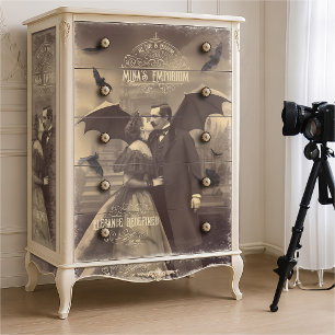 Papel De Seda Belleza Victoriana El Beso de Drácula Romance Góti