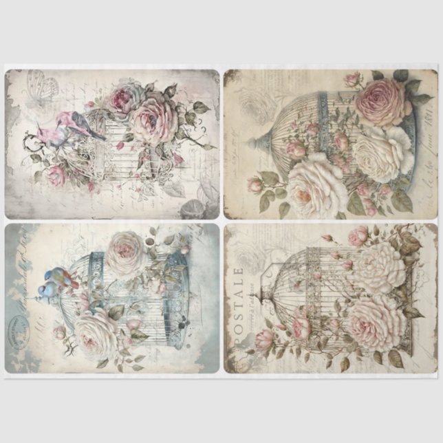 Papel De Seda Belleza y jaulas (Anverso)