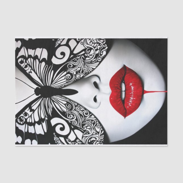 Papel De Seda Belleza y mariposas32 (Anverso)