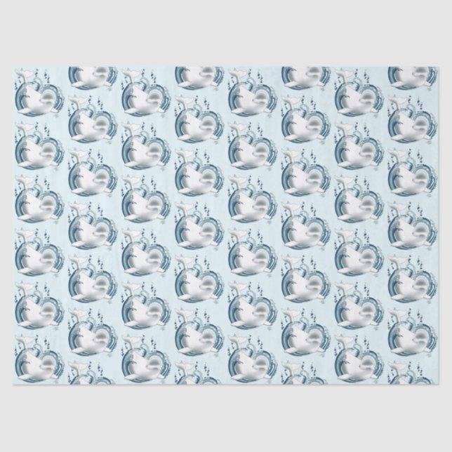 Papel De Seda Beluga Whale Blue (Anverso)