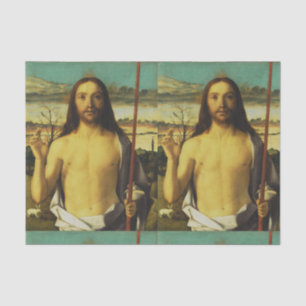 Papel De Seda Bendición de Cristo por Giovanni Bellini